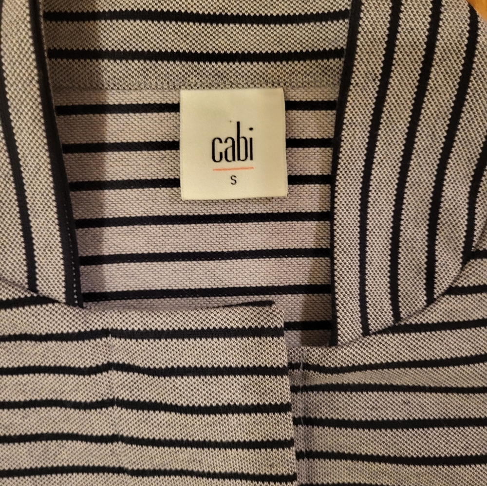 Cabi Womens Dappled Striped Car Coat Style 5474 Size S Black/Gray - Picture 3 of 9
